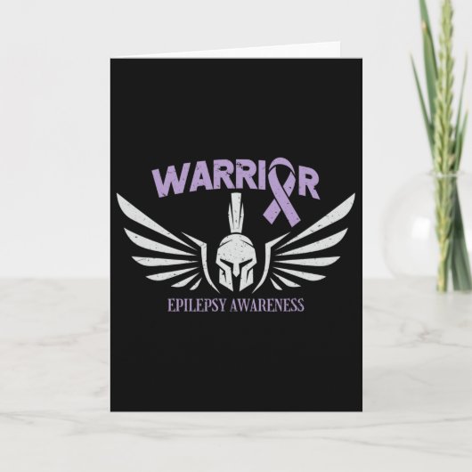 Epilepsie bewustzijn Warrior lint  Kaart (Voorkant)