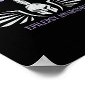 Epilepsie bewustzijn Warrior lint Poster (Hoek)