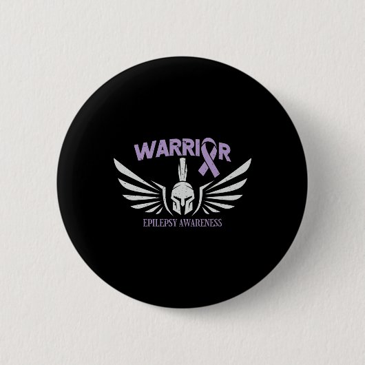 Epilepsie bewustzijn Warrior lint Ronde Button 5,7 Cm (Voorkant)