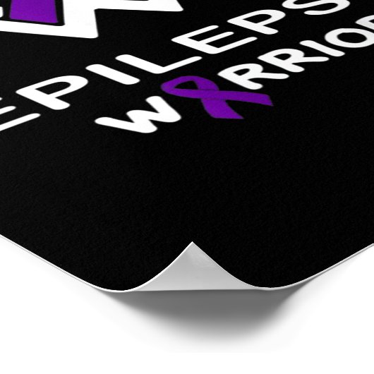 Epilepsie Bewustzijn Warrior Ondersteuning Overlev Poster (Hoek)