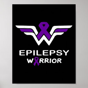 Epilepsie Bewustzijn Warrior Ondersteuning Overlev Poster