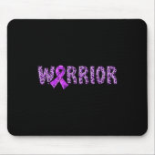 Epilepsie Bewustzijn Warrior Paarse Lint Leopard P Muismat (Voorkant)