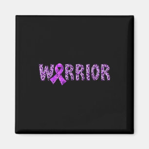 Epilepsie Bewustzijn Warrior Paarse Lint Luipaard  Magneet