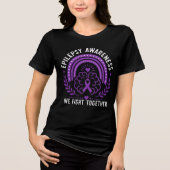 Epilepsie Bewustzijn We Vecht Samen Tri-Blend Shirt (Voorkant)
