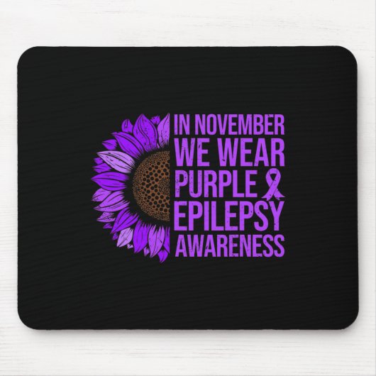 Epilepsie Bewustzijn Zonnebloem In november Draag Muismat (Voorkant)