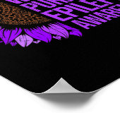 Epilepsie Bewustzijn Zonnebloem In november Draag  Poster (Hoek)