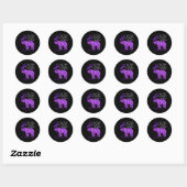 Epilepsie Bewustzijn Zonnebloem Olifant Wees Kind Ronde Sticker (Vel)