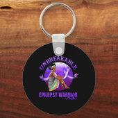 Epilepsie Bewustzijn Zwarte Vrouwen Onbreekbare Kr Sleutelhanger (Voorkant)