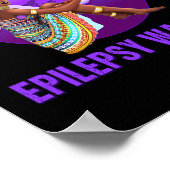 Epilepsie Bewustzijn Zwarte Vrouwen Onbreekbare Wa Poster (Hoek)