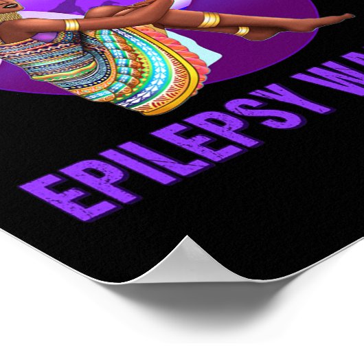 Epilepsie Bewustzijn Zwarte Vrouwen Onbreekbare Wa Poster (Hoek)