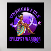 Epilepsie Bewustzijn Zwarte Vrouwen Onbreekbare Wa Poster (Voorkant)