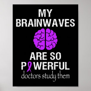 Epilepsie Bewustzijnsmaand Hersengolven Zijn Zo Kr Poster
