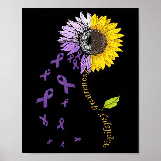 Epilepsie bewustzijnsunnebloem  poster (Voorkant)