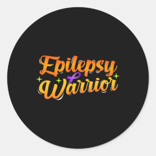 Epilepsie Bewustzijnszorg USA Epileptic Warrior Su Ronde Sticker