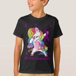 epilepsie dabbing eenhoorn krijger gift papa mom t-shirt