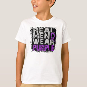 Epilepsie Echte Mannen Draag Paars T-shirt