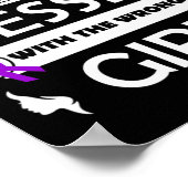 Epilepsie Epileptische aandoening Purp Poster (Hoek)