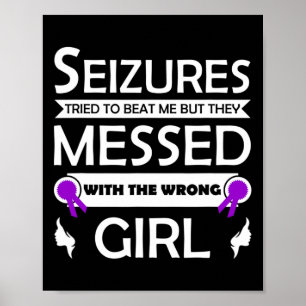 Epilepsie Epileptische aandoening Purp Poster