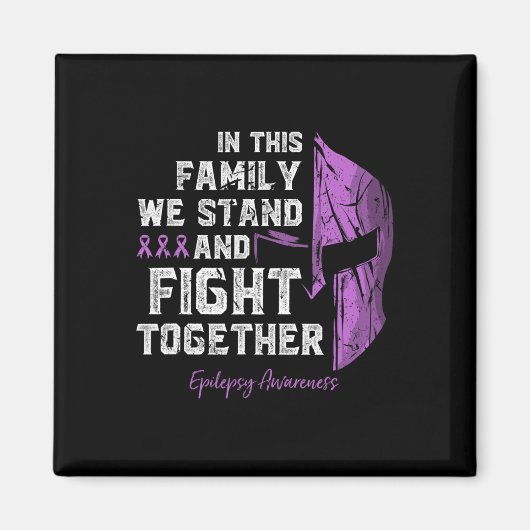 Epilepsie Familie Ondersteuning Awareness Spartan Magneet (Voorkant)
