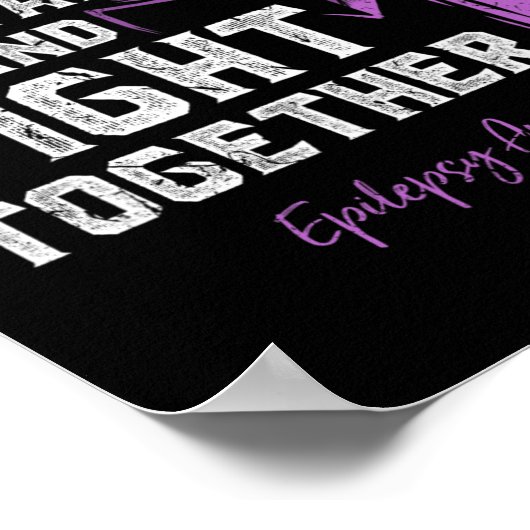 Epilepsie Familie Ondersteuning Awareness Spartan  Poster (Hoek)