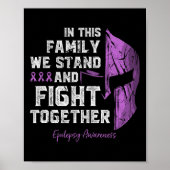 Epilepsie Familie Ondersteuning Awareness Spartan  Poster (Voorkant)