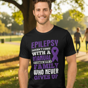Epilepsie Familie Paarse Lint Steun Tri-Blend Shirt