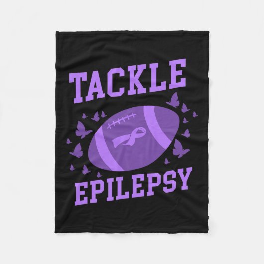 Epilepsie Football Epilepsiebewustzijn aanpakken Fleece Deken (Voorkant)