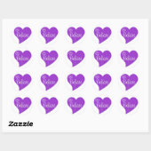 Epilepsie Gelooft Paarse Hart Ronde Sticker (Vel)