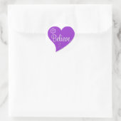 Epilepsie Gelooft Paarse Hart Ronde Sticker (Tas)
