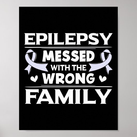 Epilepsie Geschenk Lavendel Bewustzijns Lint Poster (Voorkant)