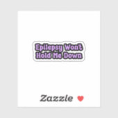 Epilepsie houdt me niet Paarse bewustzijn Sticker (Vel)