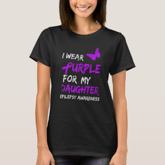 Epilepsie Ik Draag Paars Voor Mijn Dochter Lint T-shirt