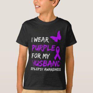 Epilepsie Ik Draag Paars voor mijn knieband T-shirt
