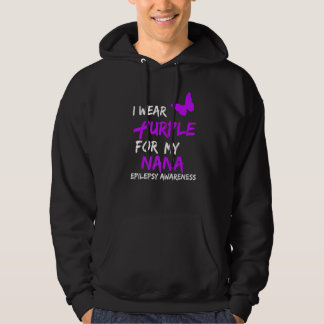 Epilepsie Ik Draag Paars voor mijn Nana-lint Hoodie