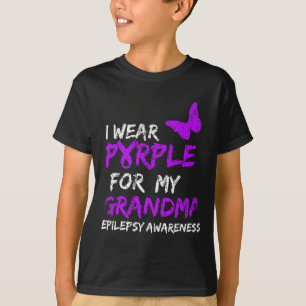 Epilepsie Ik Draag Paars voor mijn oma lint T-shirt