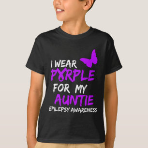 Epilepsie Ik Draag Paars voor mijn tante Ribbon T-shirt