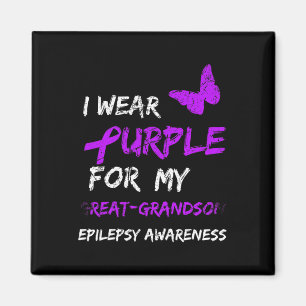 Epilepsie Ik Draag Paarse voor mijn achterkleinzoo Magneet