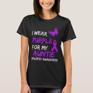 Epilepsie Ik Draag Paarse voor mijn tante lint 1 T-shirt