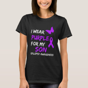 Epilepsie Ik Draag Paarse voor mijn zoon lint pull T-shirt