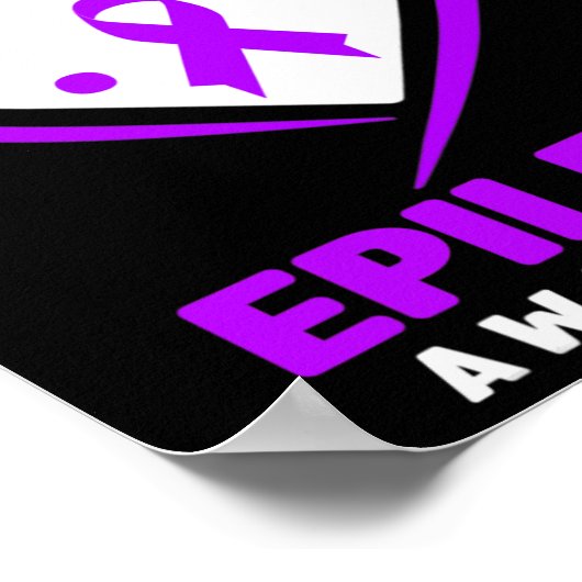 Epilepsie - Ik hou van iemand met epilepsiebewustz Poster (Hoek)