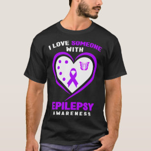 Epilepsie - Ik hou van iemand met epilepsiebewustz T-shirt
