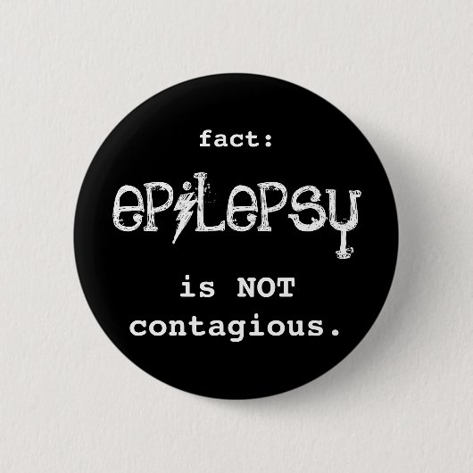 epilepsie is NIET besmettelijk. Ronde Button 5,7 Cm (Voorkant)