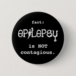 epilepsie is NIET besmettelijk. Ronde Button 5,7 Cm