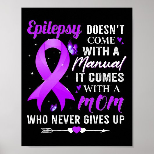 Epilepsie komt niet met een handmatige bewustzijns poster (Voorkant)