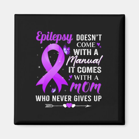 Epilepsie komt niet met een Manual Awareness Purp Magneet (Voorkant)