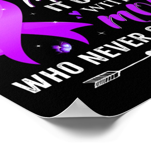 Epilepsie komt niet met een Manual Awareness Purp Poster (Hoek)