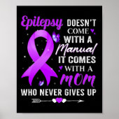 Epilepsie komt niet met een Manual Awareness Purp Poster (Voorkant)