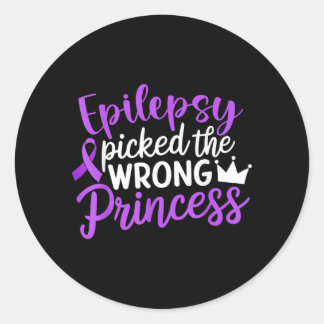 Epilepsie koos de verkeerde prinses Epilepsie Ronde Sticker