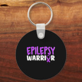 Epilepsie krijger Kinder Paarse lint bewustzijn Sleutelhanger (Voorkant)