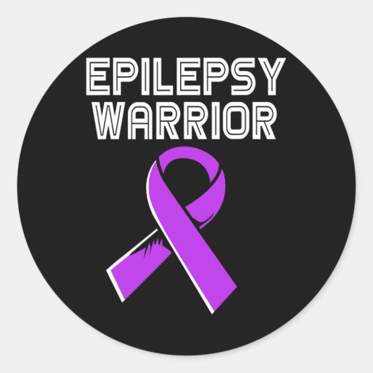 Epilepsie Krijger Voor Kinderen  Ronde Sticker (Voorkant)